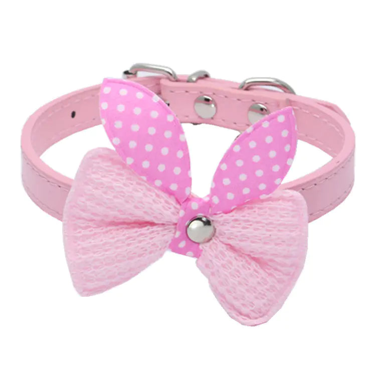 Chic Bow-Knit Pet Collar