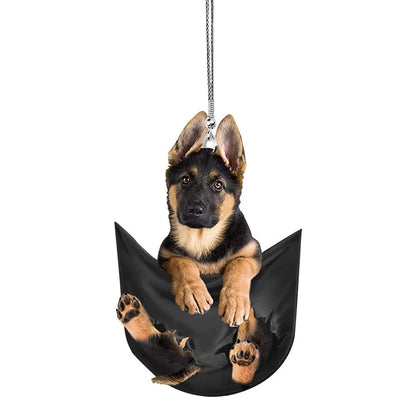 Cute Canine Car Mirror Pendant