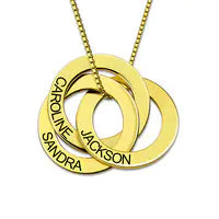 Pasgemaakte Drie-Toon Sirkelketting S925