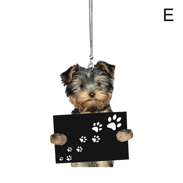 Cute Canine Car Mirror Pendant