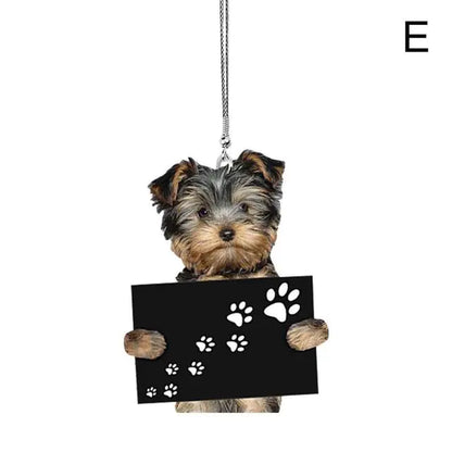 Cute Canine Car Mirror Pendant
