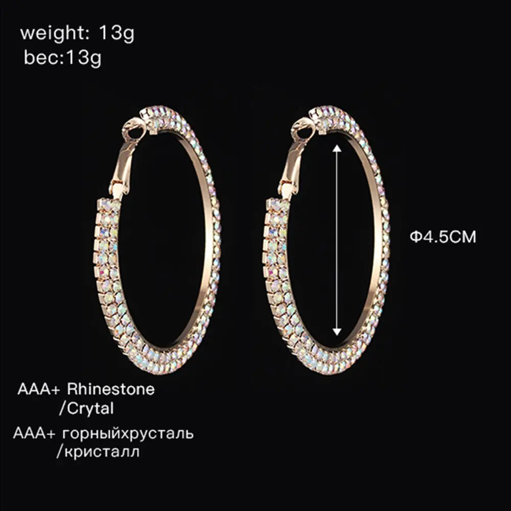 Elegant Circular Crystal Earrings