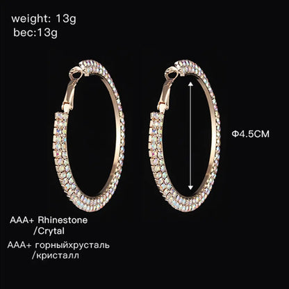 Elegant Circular Crystal Earrings