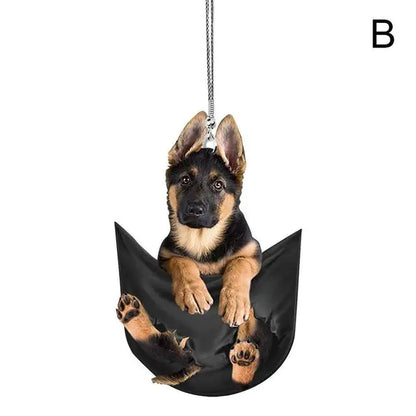 Cute Canine Car Mirror Pendant