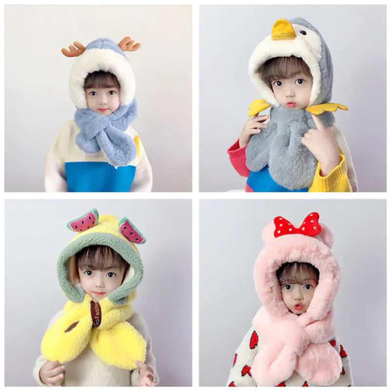 Warm Plush Duck & Deer Kids' Wear