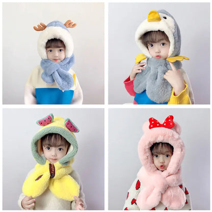 Warm Plush Duck & Deer Kids' Wear