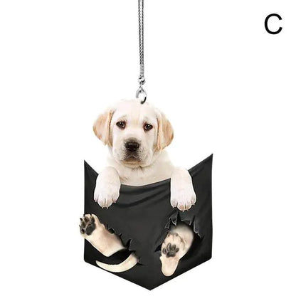 Cute Canine Car Mirror Pendant