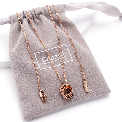 S925 Silver Twin Halo Necklace