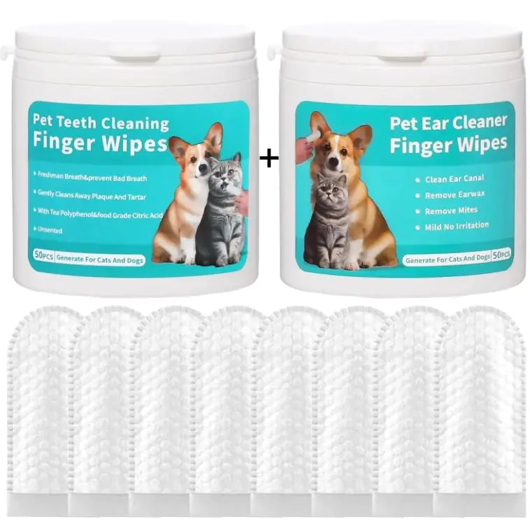 Pet-Safe Ear Cleaning Finger Wipes