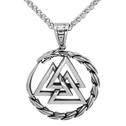 Viking Rune Serpent Titanium Pendant