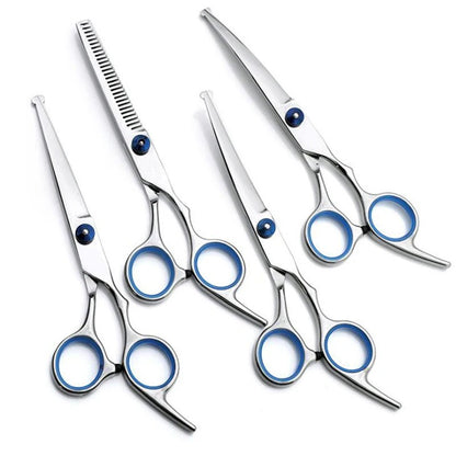 Deluxe Pet Grooming Scissors Kit for Dogs & Cats