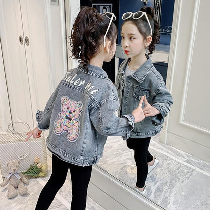 Elite Kids' Cartoon Denim Outfit