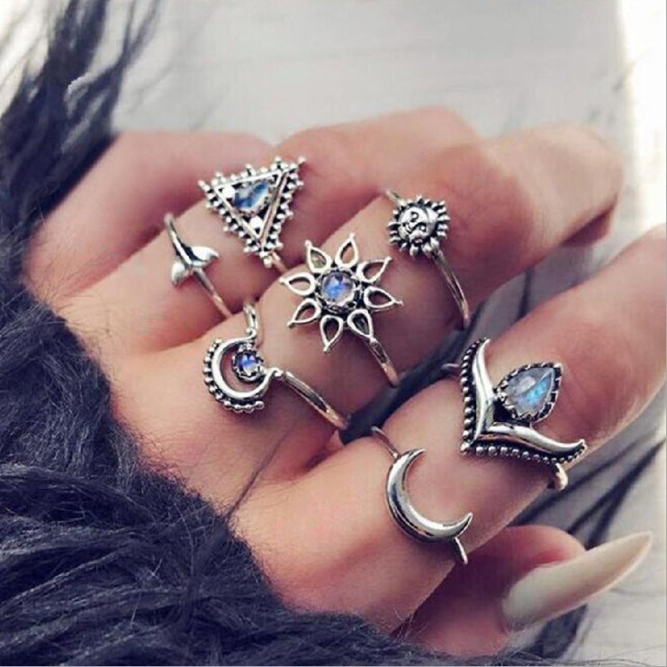 Iqoqo lamaRingi amahle e-Boho Amatshe aqhakazile (Crystal)