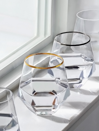 Elegant Hexagonal Spirit Glass