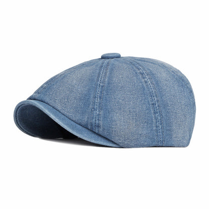 Trendy Octagonal Denim Hat for Ladies