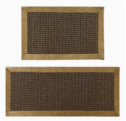 2-Pack Elegant Kitchen Mats, Non-Slip & Water-Resistant
