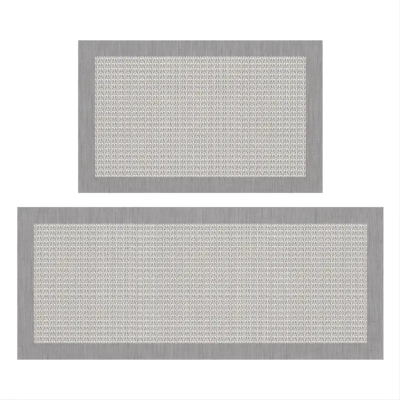 2-Pack Elegant Kitchen Mats, Non-Slip & Water-Resistant