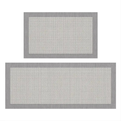 2-Pack Elegant Kitchen Mats, Non-Slip & Water-Resistant