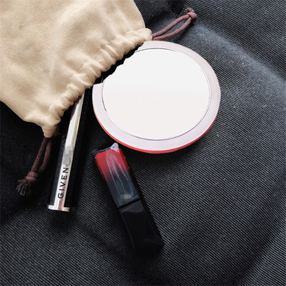 Portable Wireless LED Makeup Mirror with Charging Base
