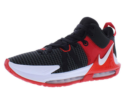 Nike Men's Lebron Witness 7 Court Sneakers Black/White-Red Size 10