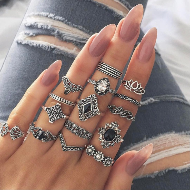 Iqoqo lamaRingi amahle e-Boho Amatshe aqhakazile (Crystal)