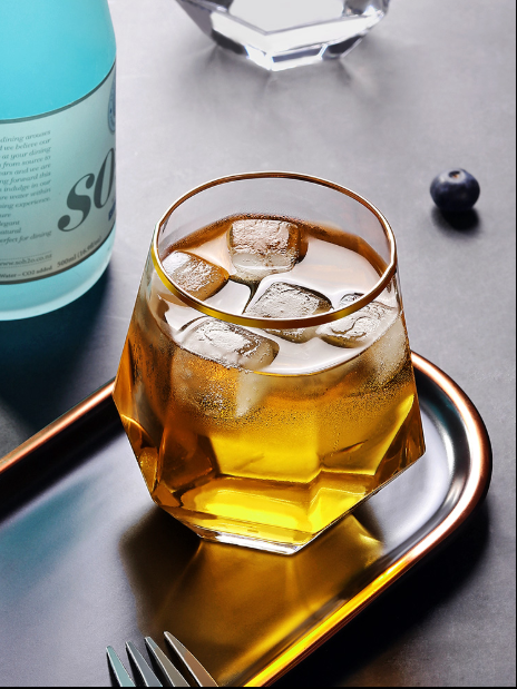 Elegant Hexagonal Spirit Glass