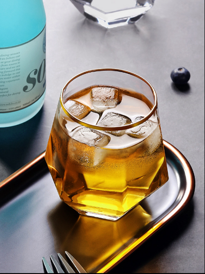Elegant Hexagonal Spirit Glass