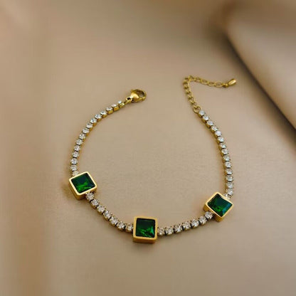 Elegant Titanium Diamond Women’s Bracelet