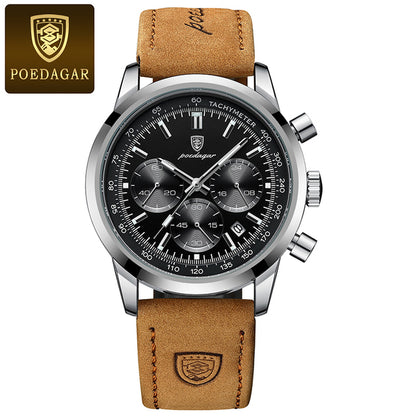 POEDAGAR Men’s Elite Waterproof Timepiece