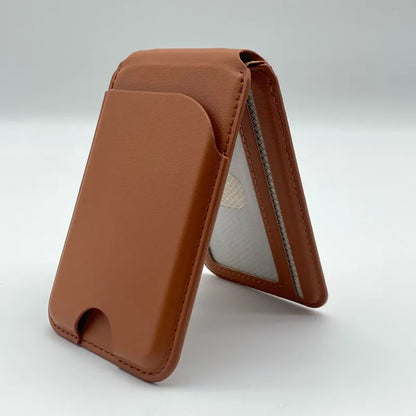 Sleek Leather Card & Phone Holder