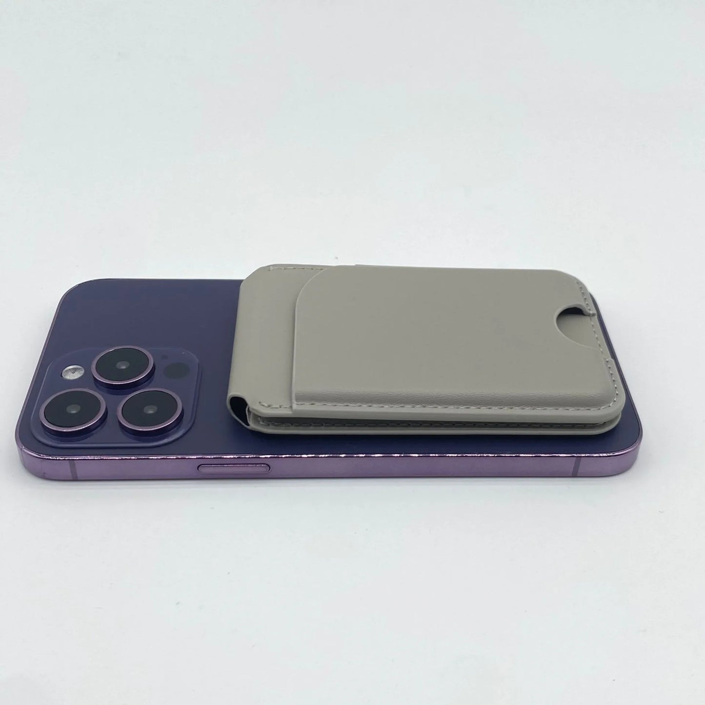 Sleek Leather Card & Phone Holder