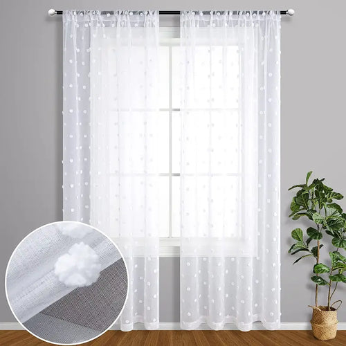 Bohemian Floral Sheer Window Drapes