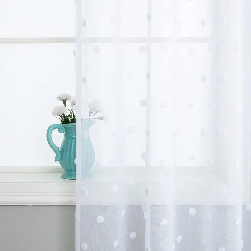 Bohemian Floral Sheer Window Drapes