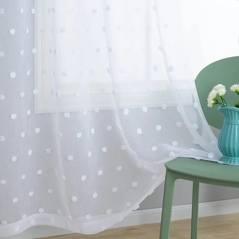 Bohemian Floral Sheer Window Drapes