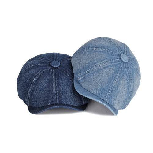 Trendy Octagonal Denim Hat for Ladies