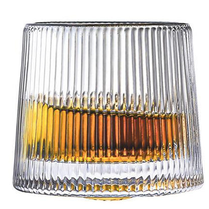 Deluxe Spinning Crystal Whiskey Glass