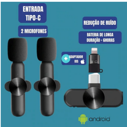 Compact Wireless Lapel Microphone for Multimedia Recording