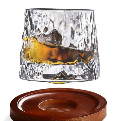 Deluxe Spinning Crystal Whiskey Glass
