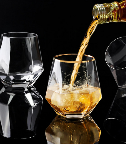 Elegant Hexagonal Spirit Glass