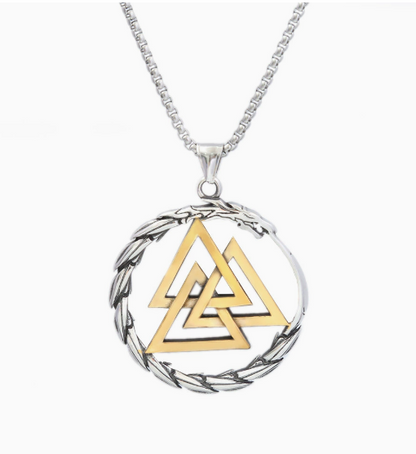 Viking Rune Serpent Titanium Pendant
