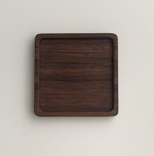Japanese Walnut Artisan Coaster Set