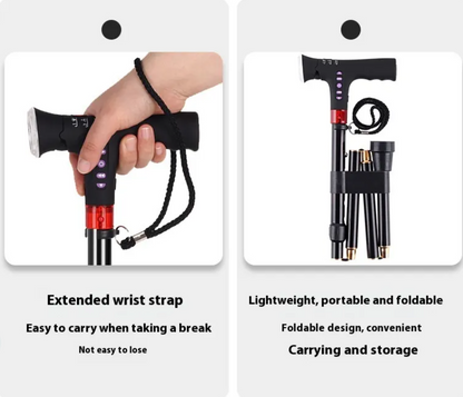 Slim Opvoubare Wandelstok met LED-lig