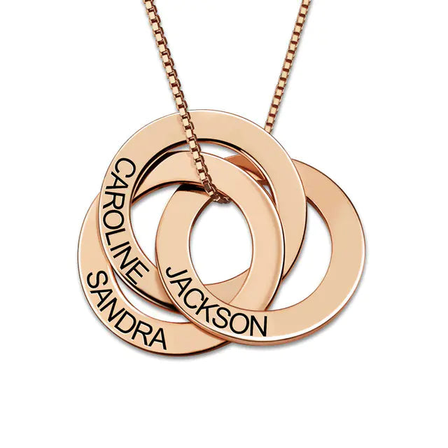 Pasgemaakte Drie-Toon Sirkelketting S925