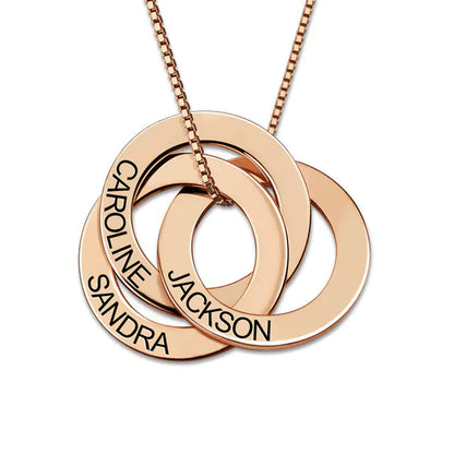 Pasgemaakte Drie-Toon Sirkelketting S925