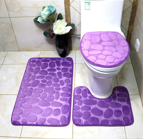 3-Piece Luxury Non-Slip Bath Mat Set
