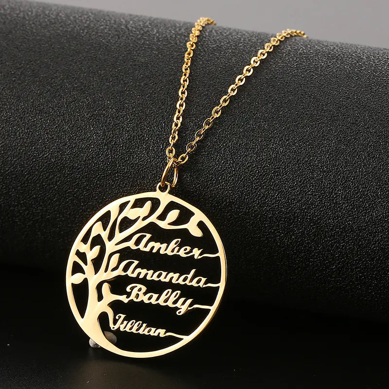 Custom Tree of Life Name Necklace