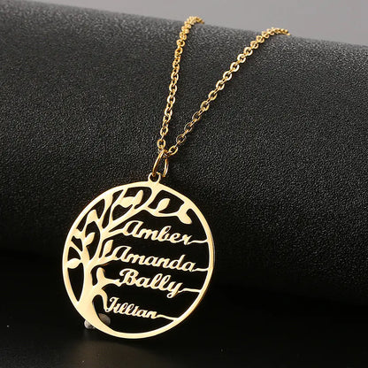 Custom Tree of Life Name Necklace