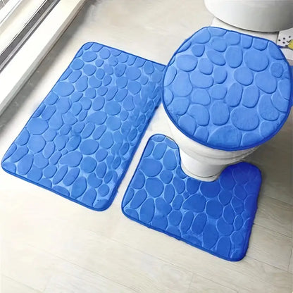 3-Piece Luxury Non-Slip Bath Mat Set