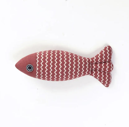 Linen Catnip Fish Pillow