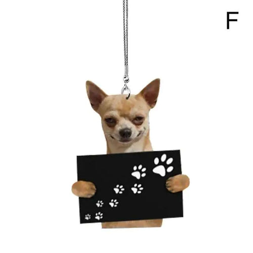 Cute Canine Car Mirror Pendant